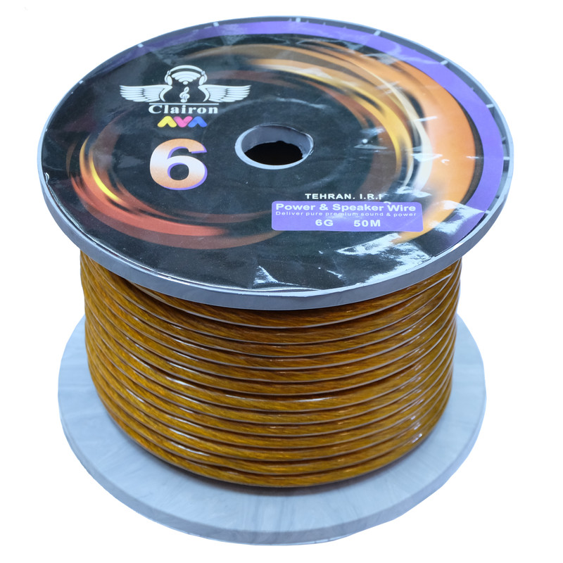 کابل برق سیستم صوتی خودرو کلاریون مدل 6G طول ۵متر